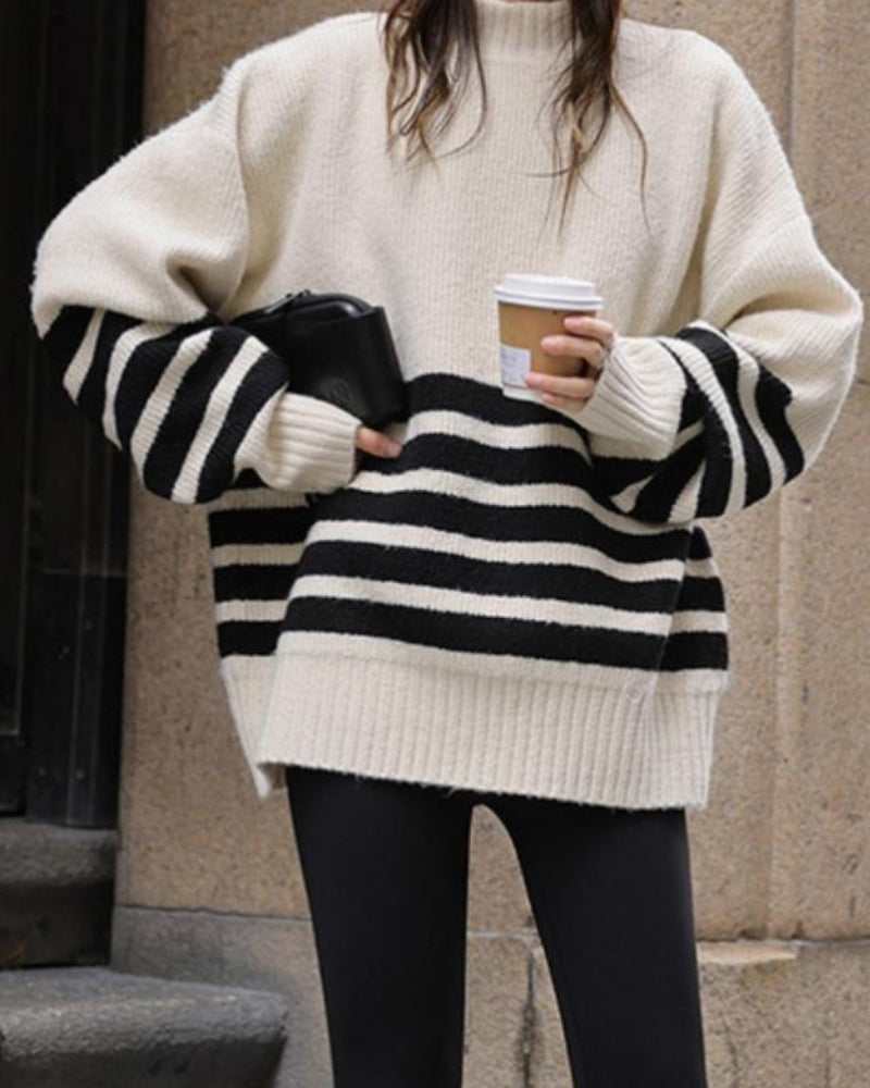 Coastal Striped Knit Sweater