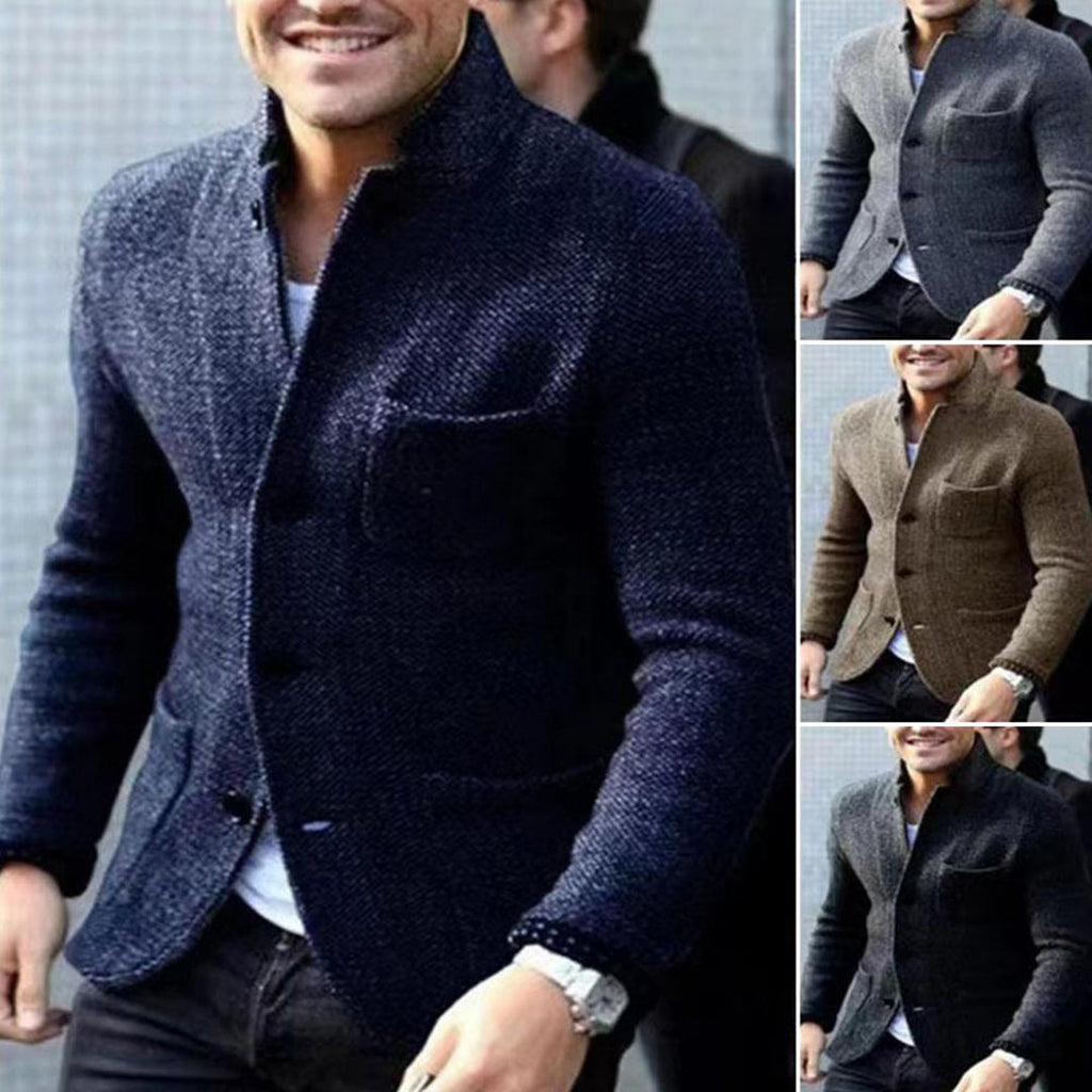 JAXON - Men's Lightweight Button-Up Knitted Cardigan, Ideal for Summer