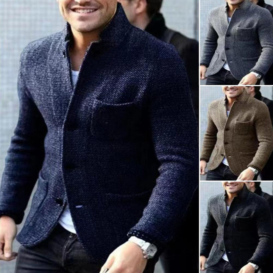 JAXON - Men's Lightweight Button-Up Knitted Cardigan, Ideal for Summer