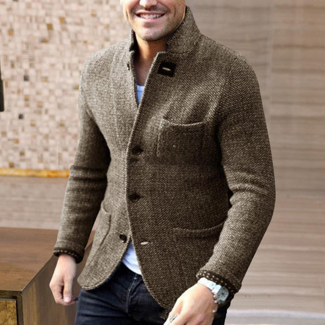 JAXON - Men's Lightweight Button-Up Knitted Cardigan, Ideal for Summer