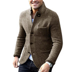 JAXON - Men's Lightweight Button-Up Knitted Cardigan, Ideal for Summer