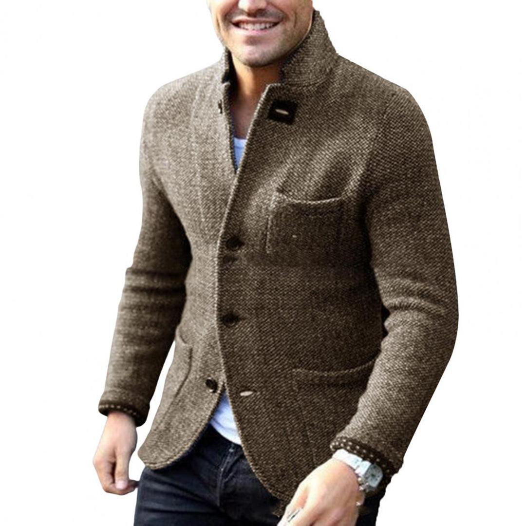 JAXON - Men's Lightweight Button-Up Knitted Cardigan, Ideal for Summer