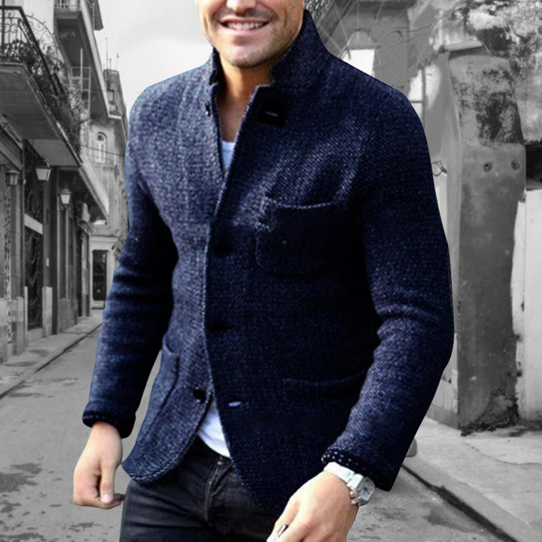 JAXON - Men's Lightweight Button-Up Knitted Cardigan, Ideal for Summer