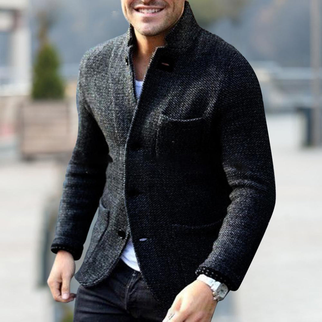 JAXON - Men's Lightweight Button-Up Knitted Cardigan, Ideal for Summer