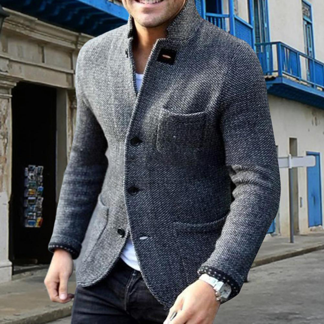JAXON - Men's Lightweight Button-Up Knitted Cardigan, Ideal for Summer