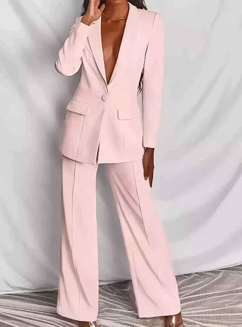 Fenna - Chic Blazer and Trousers Suit Set