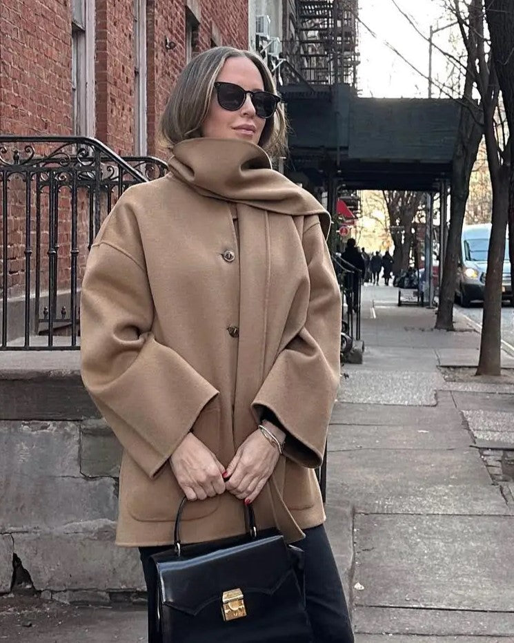Elara Oversized Wool Coat - Luxurious Comfort
