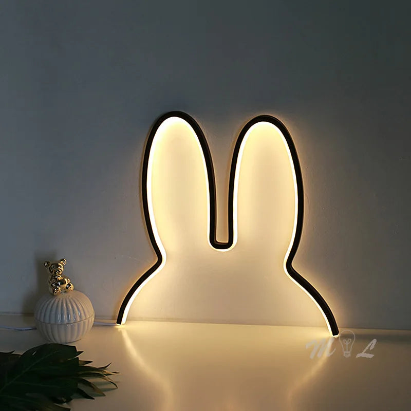 Rechargeable USB Bunny Night Light with Mood-Enhancing Features