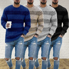 LAVINO - Men's Knit Sweater with Stripes