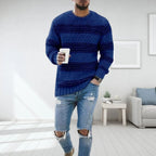 LAVINO - Men's Knit Sweater with Stripes