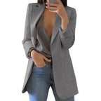 Women's Long Blazer with Timeless Lapels