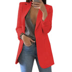 Women's Long Blazer with Timeless Lapels