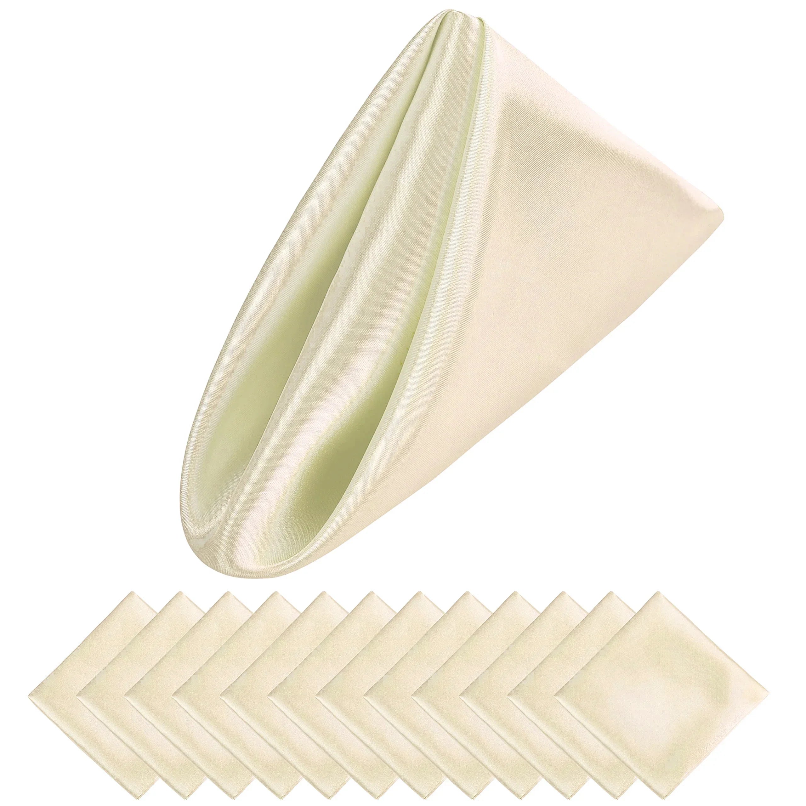 Elegant Satin Christmas Napkins - 30x30 cm Set of 12 for Luxurious Table Decor