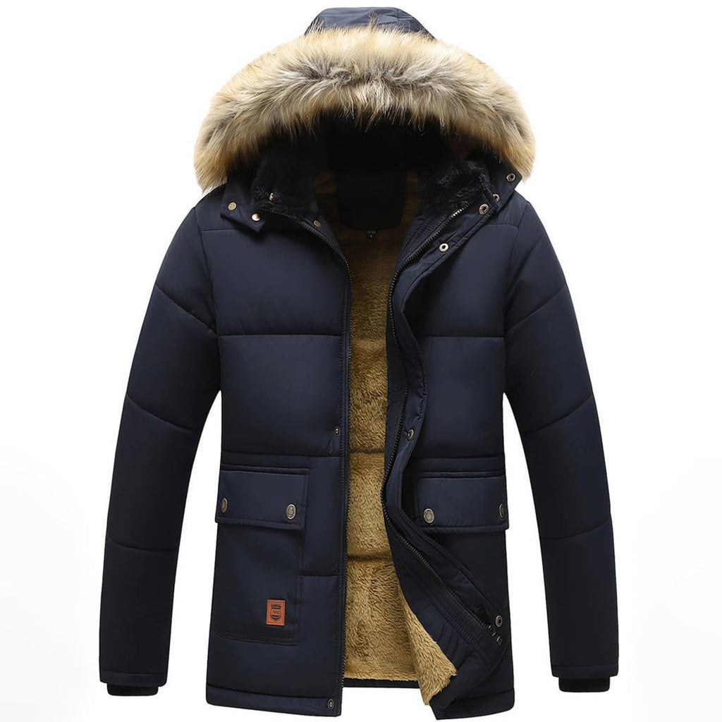 MICHAEL - Men's Parka Jacket with Fur Collar