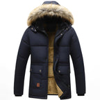 MICHAEL - Men's Parka Jacket with Fur Collar