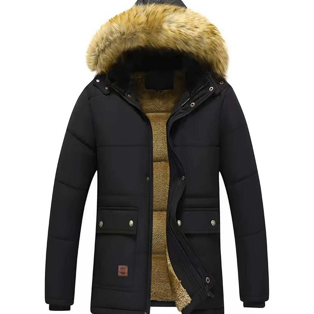 MICHAEL - Men's Parka Jacket with Fur Collar