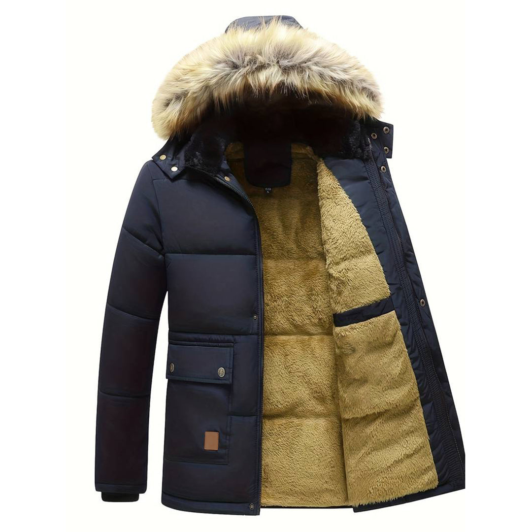 MICHAEL - Men's Parka Jacket with Fur Collar