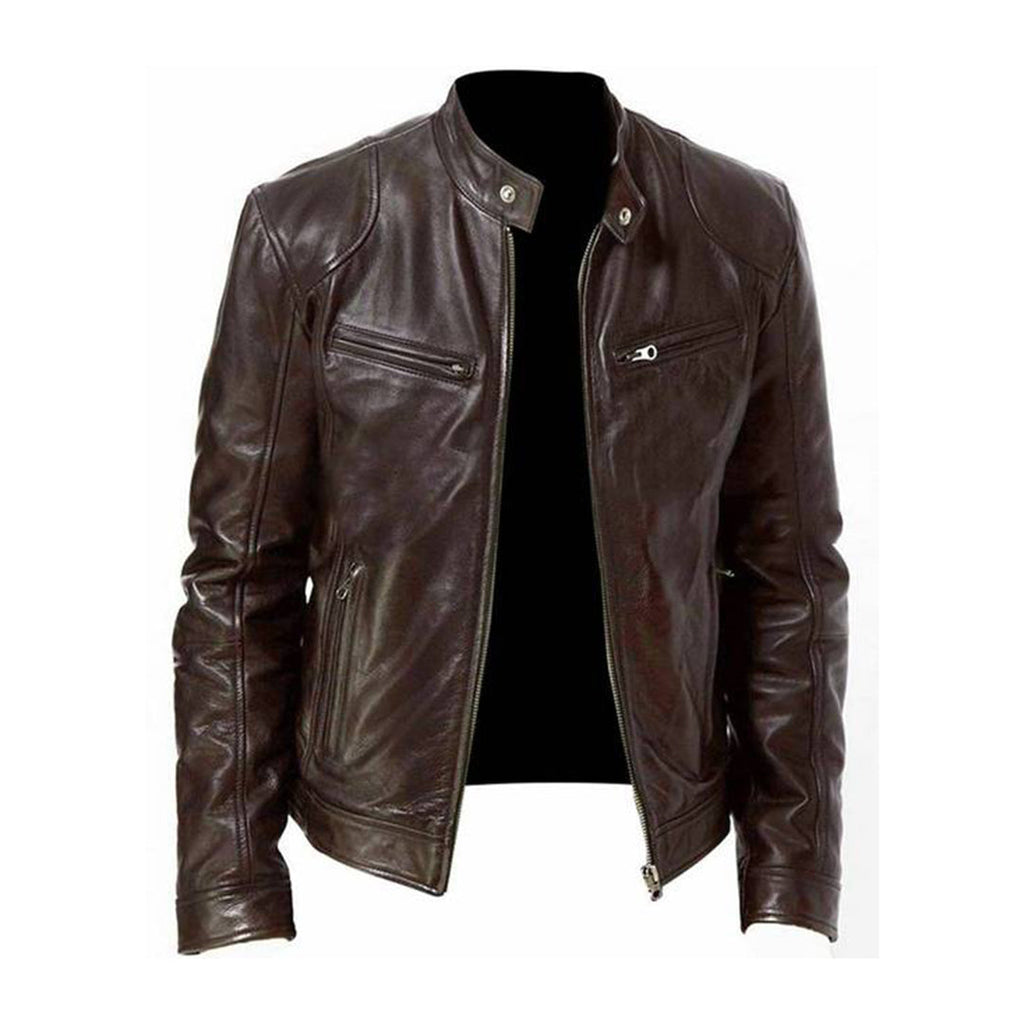 MIKEL - Men's Leather Summer Jacket