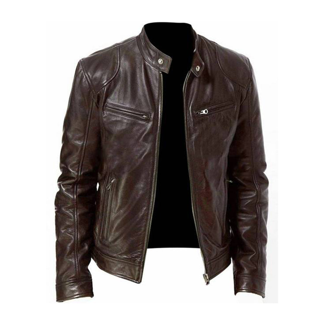 MIKEL - Men's Leather Summer Jacket
