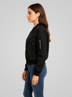 Mila - Chic Sheen Bomber Jacket