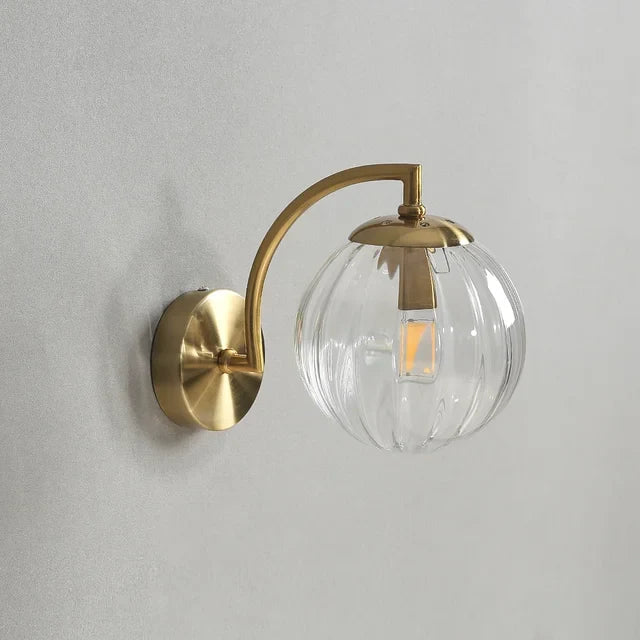 Luxury CrystalGlow Modern Glass Wall Sconce