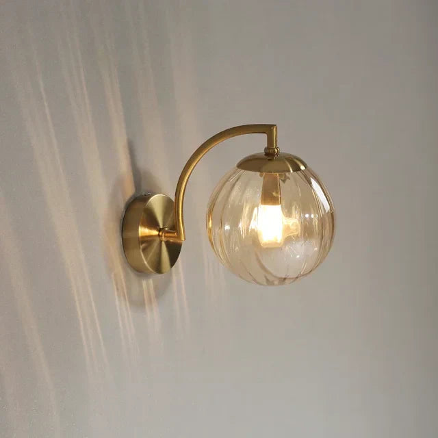 Luxury CrystalGlow Modern Glass Wall Sconce
