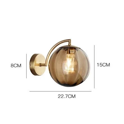 Luxury CrystalGlow Modern Glass Wall Sconce