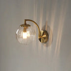 Luxury CrystalGlow Modern Glass Wall Sconce