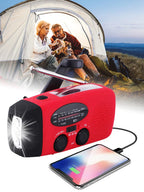 Compact Emergency Radio with Charging Capability and Weather Notifications