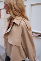 Autumn Women's Double-Breasted Short Trench Coat