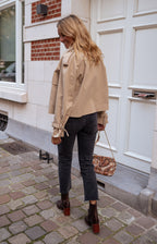 Autumn Women's Double-Breasted Short Trench Coat
