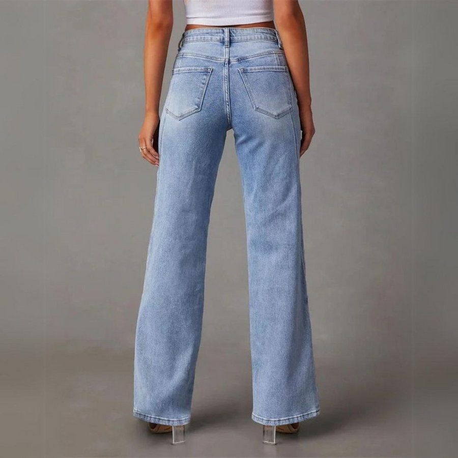 Women's Wide-Leg High Waist Denim Jeans