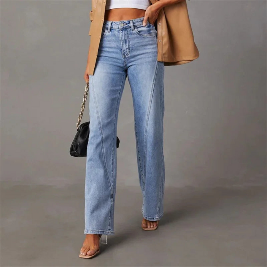 Women's Wide-Leg High Waist Denim Jeans