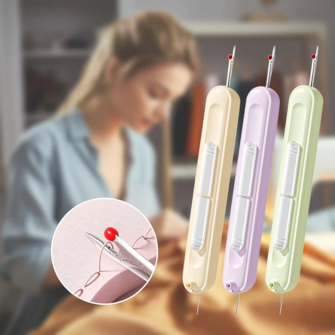 Compact 2-in-1 Needle Threader and Seam Ripper - Buy One, Get One Free!