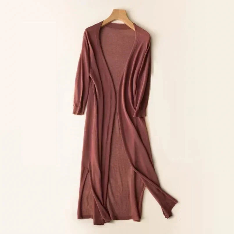 Women's Long Knit Cardigan