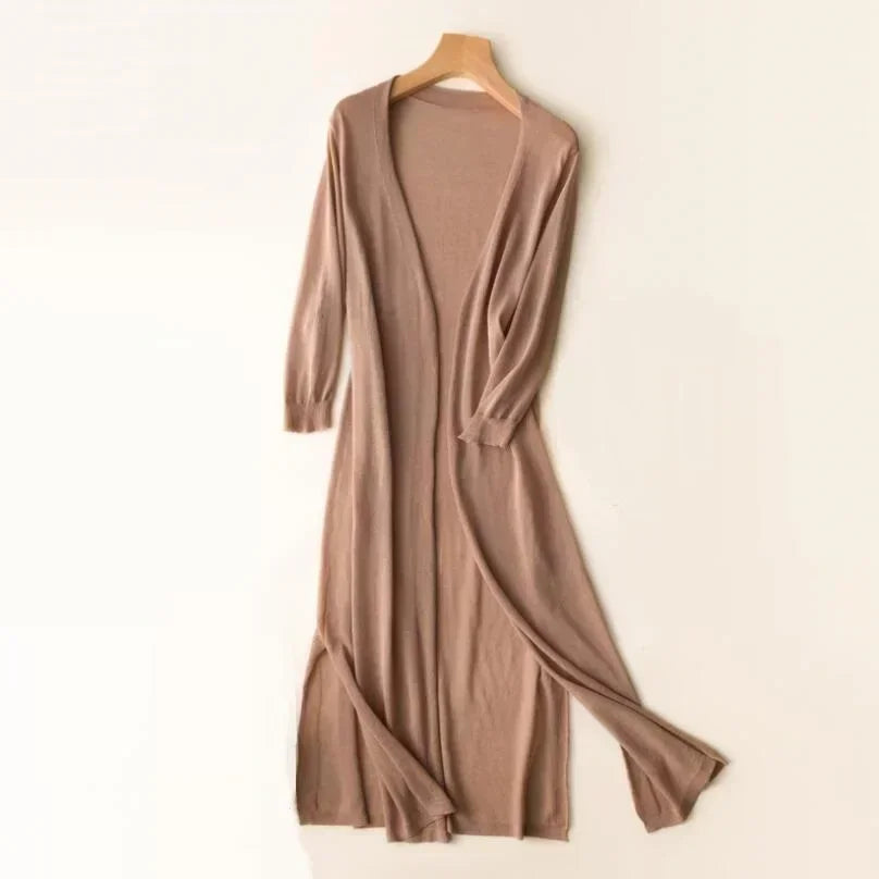Women's Long Knit Cardigan