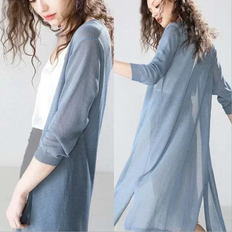 Women's Long Knit Cardigan