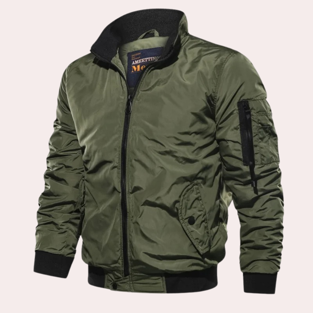 Nicolas - Trendy Windproof Bomber Jacket for Men, Ideal for Spring and Summer