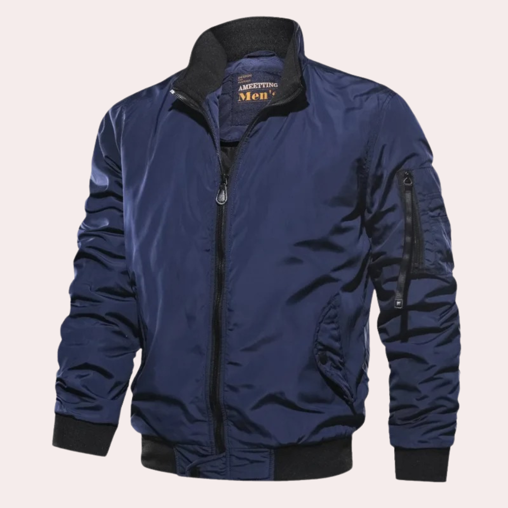 Nicolas - Trendy Windproof Bomber Jacket for Men, Ideal for Spring and Summer