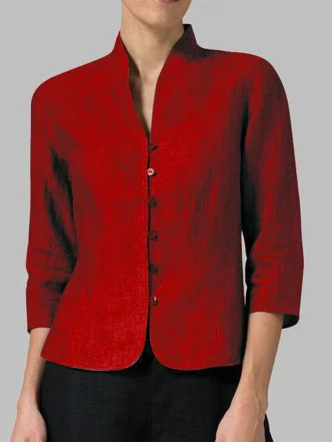 Brynna | Premium Women's Blouse Featuring a Stand-Up Collar