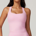 Women's Breathable Stretch Sports Tank Top - Comfortable Fitted Design