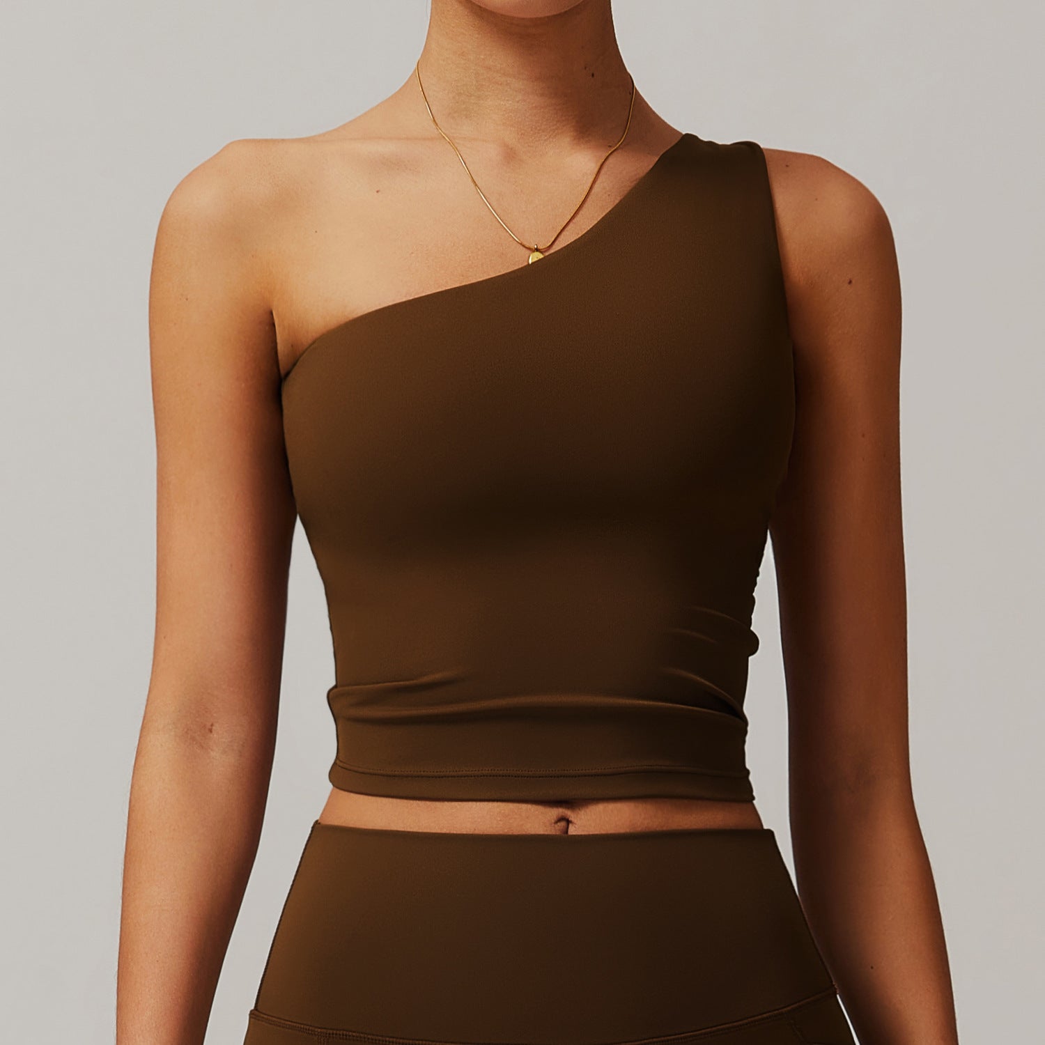 Chic Asymmetrical Slim Fit Sports Top for Women