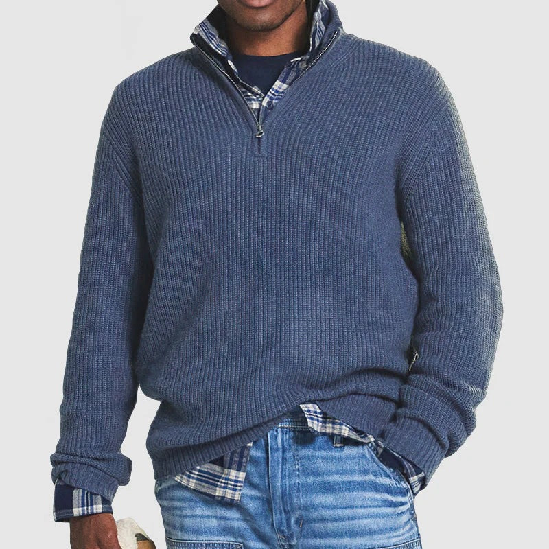 ZAVA - Men's Knitted Half-Zip Sweater
