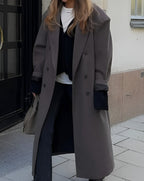 Elegant Long Wool Coat | Saphira