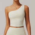 Chic Asymmetrical Slim Fit Sports Top for Women
