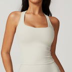 Women's Breathable Stretch Sports Tank Top - Comfortable Fitted Design