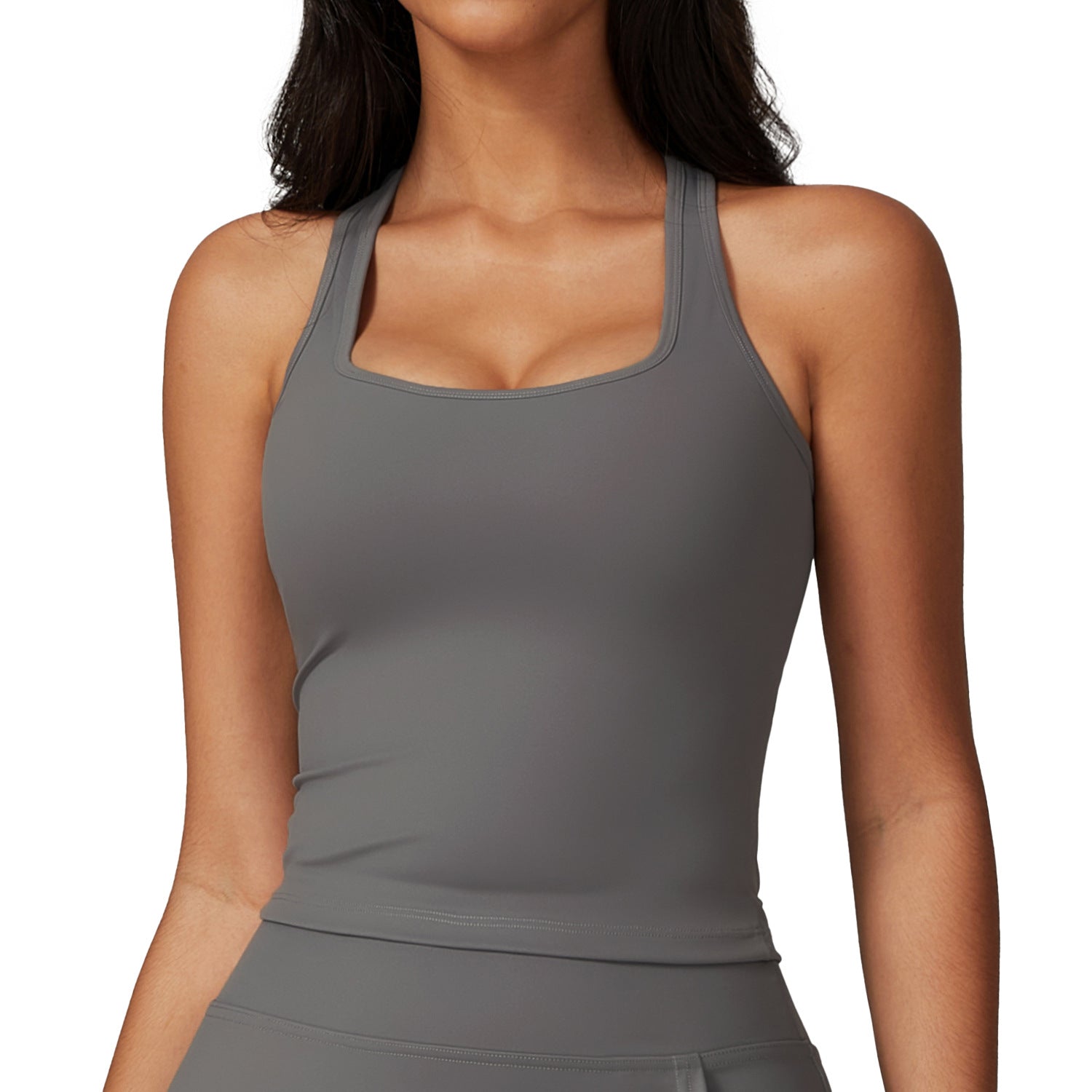 Women's Breathable Stretch Sports Tank Top - Comfortable Fitted Design