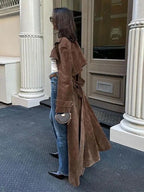 Chic Long Suede Coat | Camilla