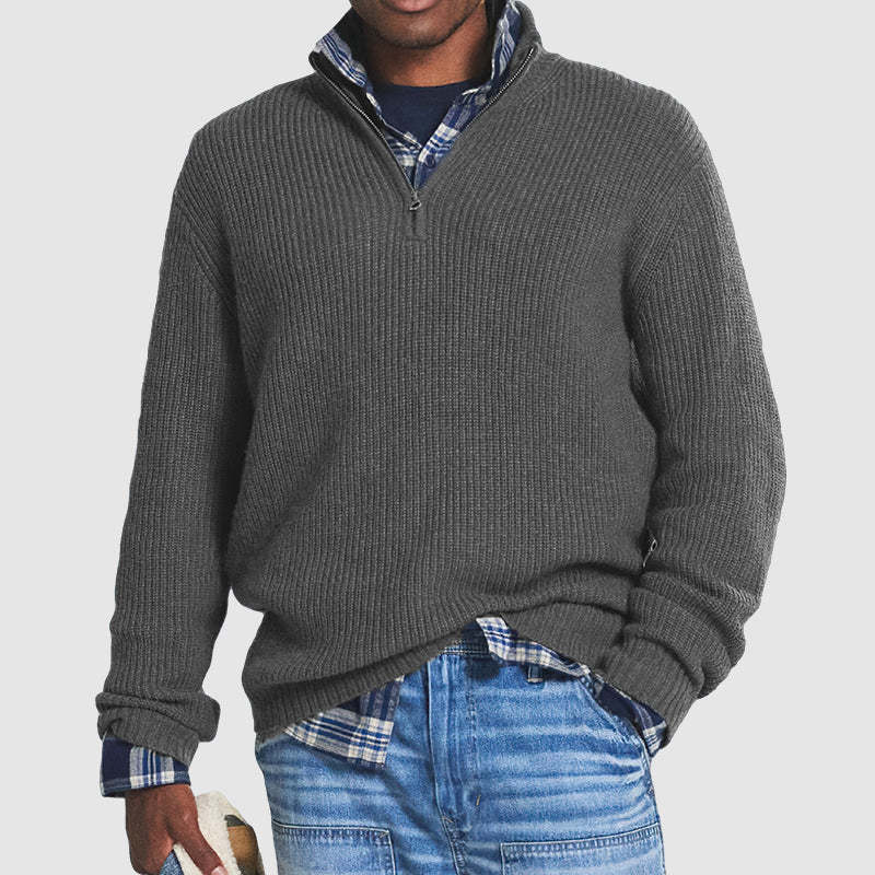 ZAVA - Men's Knitted Half-Zip Sweater