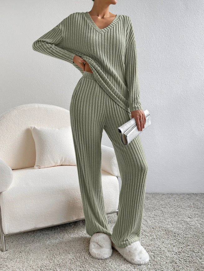 Cozy Ribbed Lounge Ensemble for Women